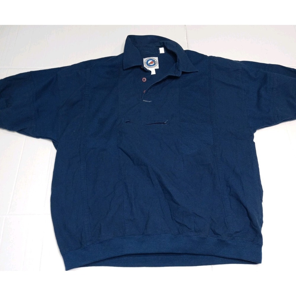 Vintage Greenline International Polo Shirt Mens XL Blue Collared Short Sleeve